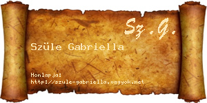 Szüle Gabriella névjegykártya