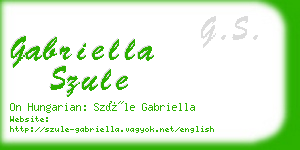 gabriella szule business card